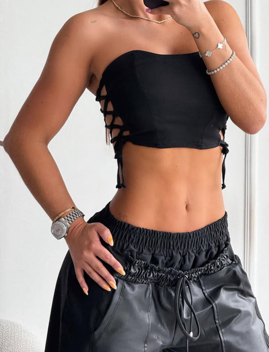 PANTALON CASUAL EFECTO CUERO