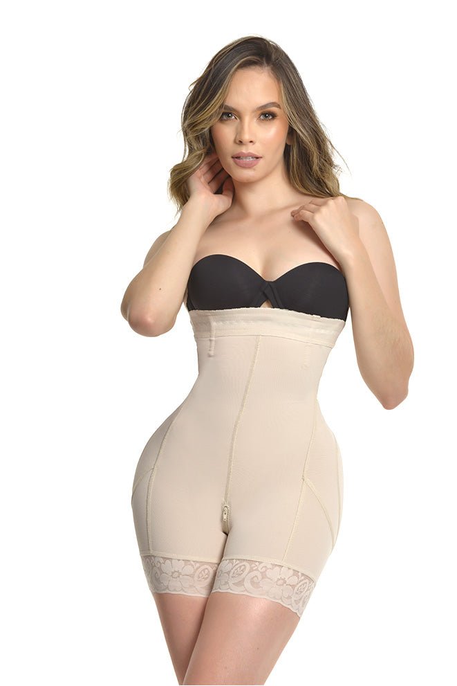 USO DIARIO / POST PARTO / POST OPERATORIO- Faja short estraple talle extra alto realce de gluteos VICTORIA BELLA MICHELL