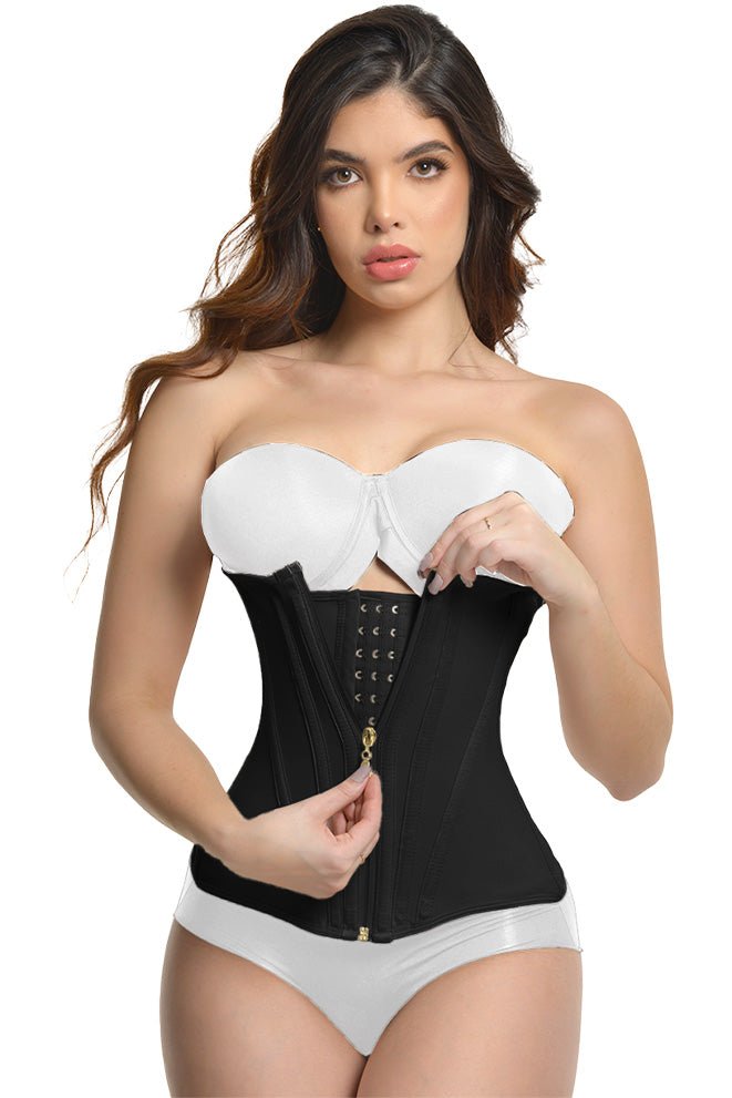 USO DIARIO / POST PARTO / POST OPERATORIO- Faja CINTURILLA ULTRA CINTURA con 15 varillas con broche y cierre crea silueta reloj de arena Marca Bella Michell