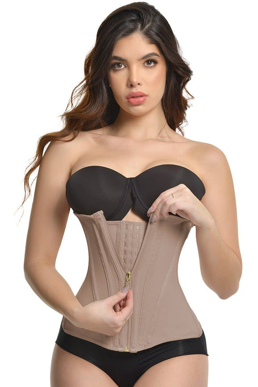 USO DIARIO / POST PARTO / POST OPERATORIO- Faja CINTURILLA ULTRA CINTURA con 15 varillas con broche y cierre crea silueta reloj de arena Marca Bella Michell