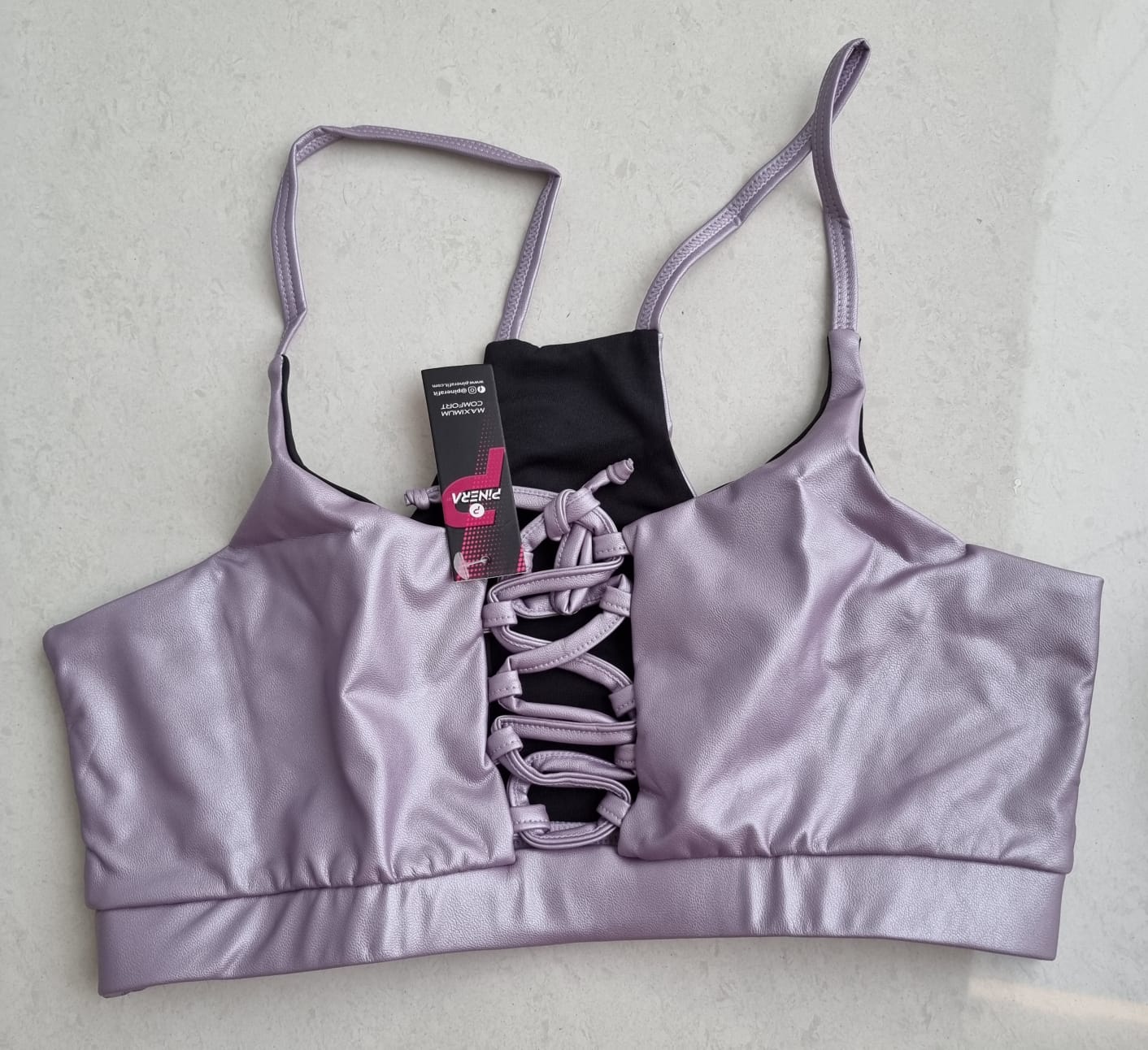 TOP CROP EFECTO CUERO COLOMBIANO MARCA PINERA