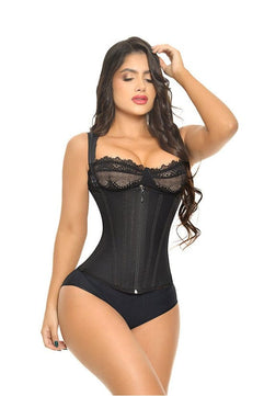 NUEVA - USO DIARIO / POST PARTO / POST OPERATORIO- Faja Chaleco ULTRA CINTURA con 13 varillas con broche y cierre Bella Michell