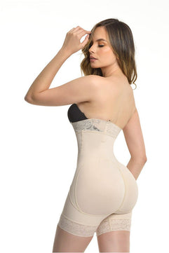 USO DIARIO O POST OPERATORIO - Faja Colombiana tipo Short talle alto POWERNET BEIGE